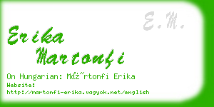 erika martonfi business card